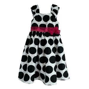 Cherokee Girl’s Black & White Polka Dot Special Event Party Dress